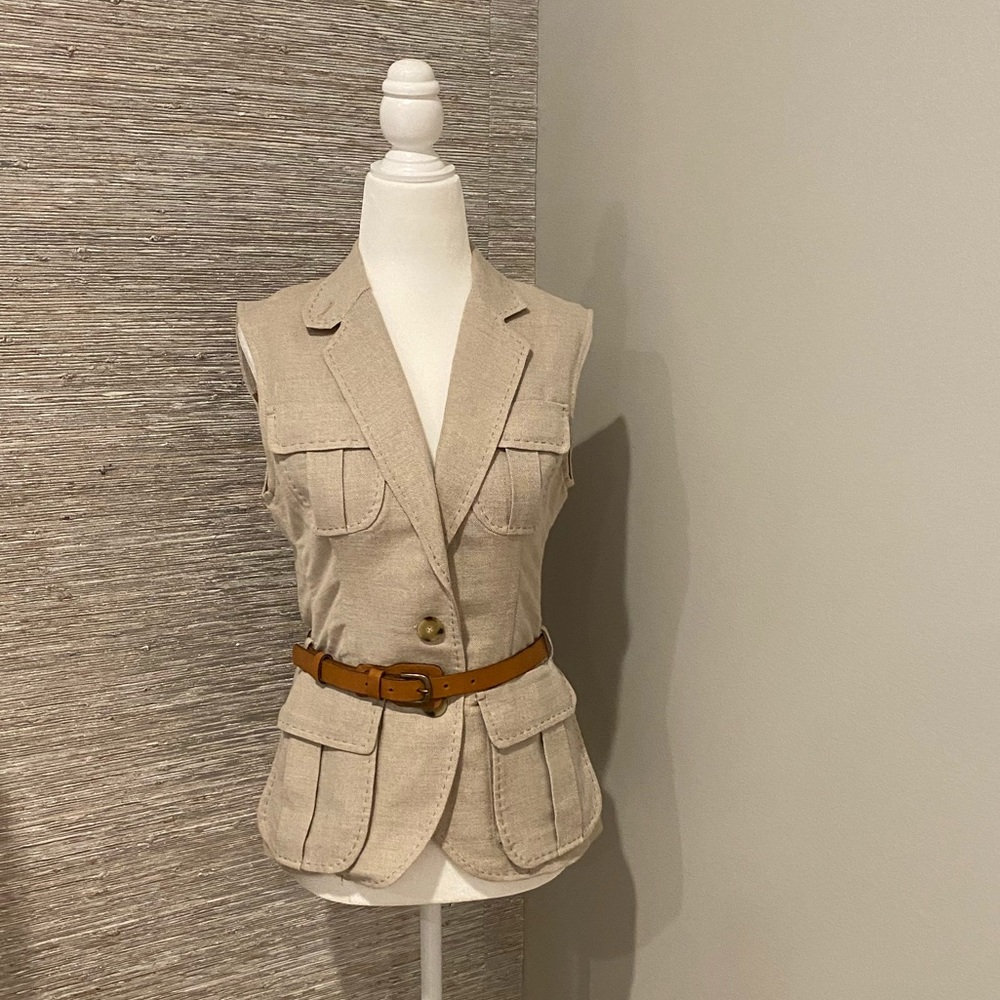 Massimo Dutti vest with belt